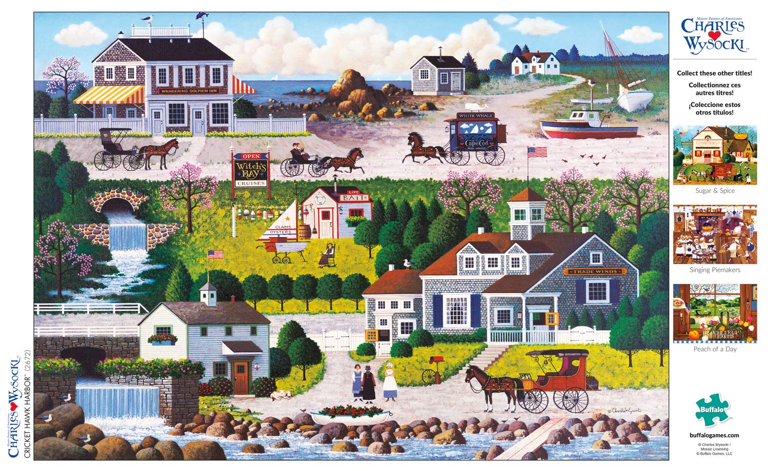 クリケットホーク ハーバー ジグソーパズル 2014ピース 新品 未使用 未開封 Amazon | Buffalo Games - Charles Wysocki - クリケットホーク